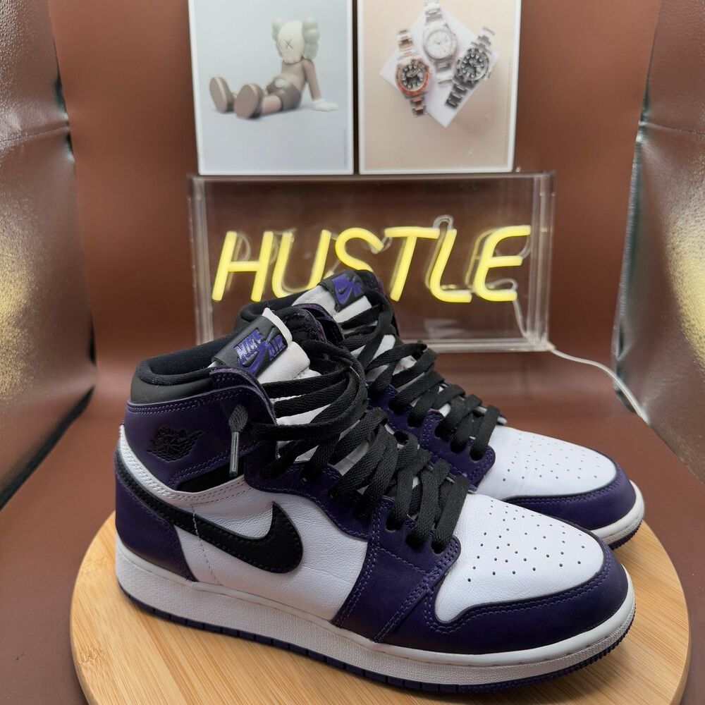 Nike Air Jordan 1 High OG (GS )Court Purple 2.0 Sz 7Y